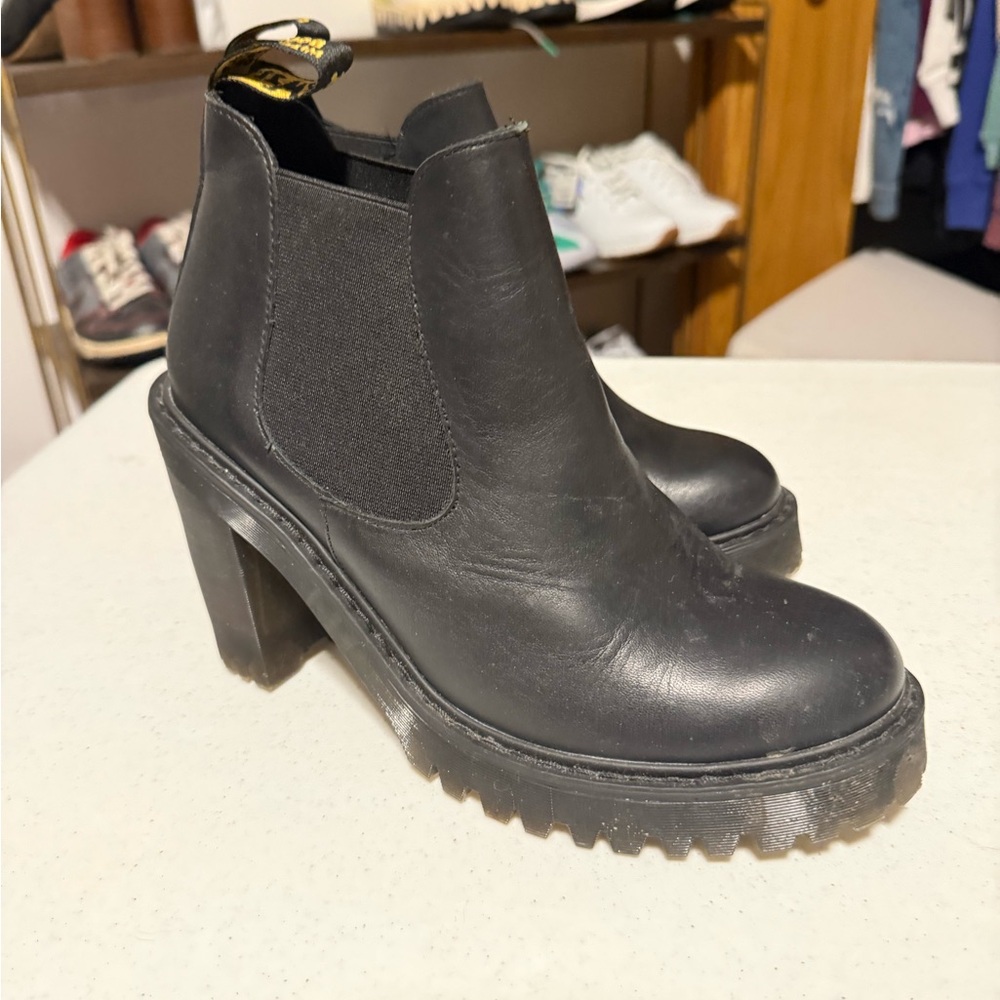 Dr. Martens Black Heeled Boots